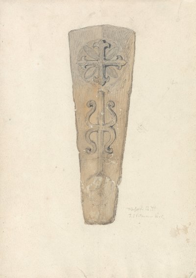 Study of a Coffin Lid from a Norfolk Church by John Sell Cotman